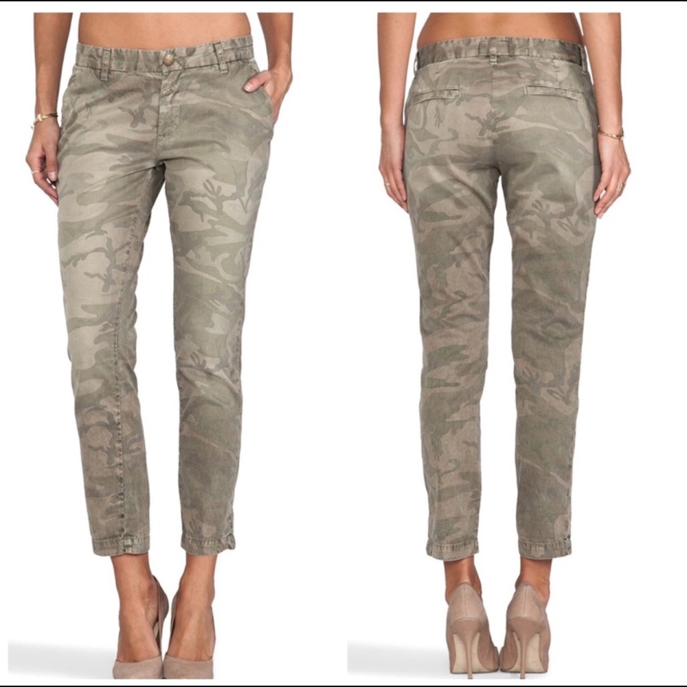 Current/Elliott Women’s Ankle Green and Brown Camo Pants Size 28